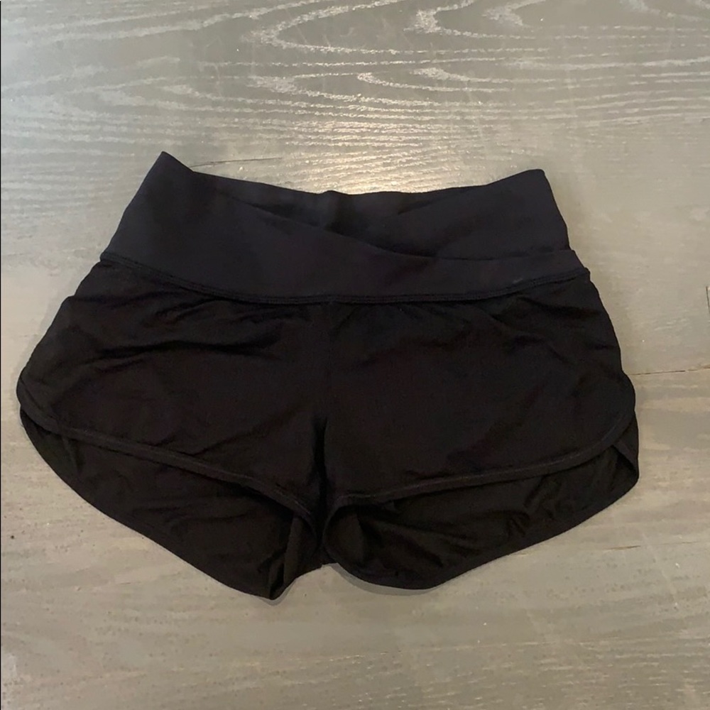 Black Lululemon running shorts size 2